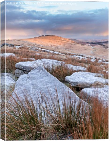 Looking North from Icy Oke Tor, Dartmoor Canvas Print by Bruce Little