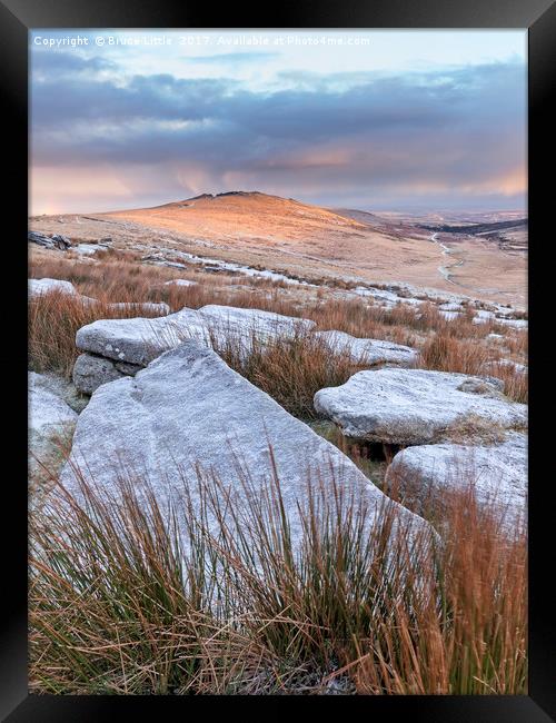 Looking North from Icy Oke Tor, Dartmoor Framed Print by Bruce Little