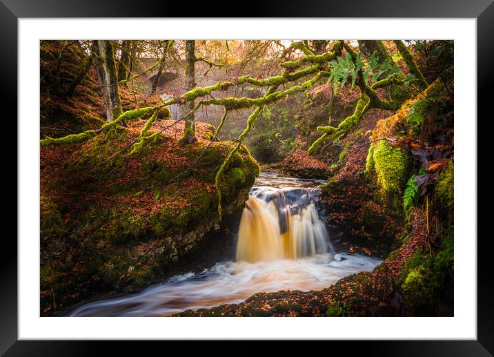 Middle Fall in the Fall Framed Mounted Print by Gareth Burge Photography