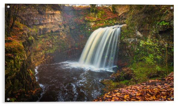 Full Falls at Dalcairney Acrylic by Gareth Burge Photography