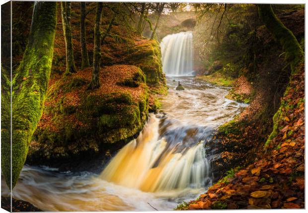 Falls in the Fall Canvas Print by Gareth Burge Photography