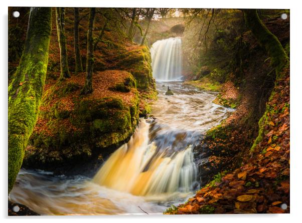 Falls in the Fall Acrylic by Gareth Burge Photography