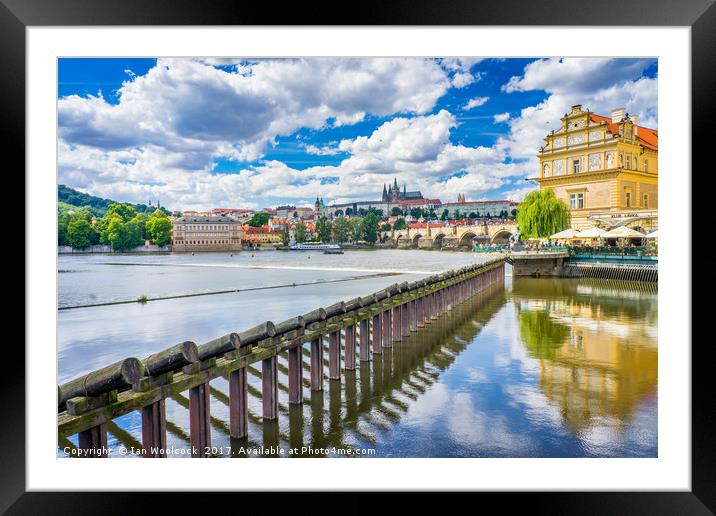 River Vltava  Prague Czech Republic Framed Mounted Print by Ian Woolcock