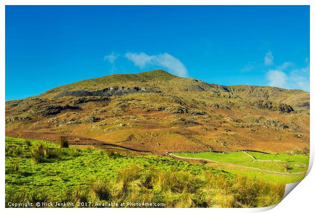 Coniston Old Man from Walna Scar Road Lakeland Print by Nick Jenkins