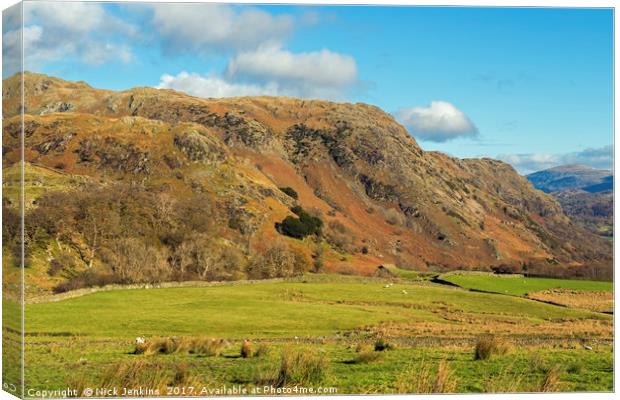 The Coniston Fells from Walna Scar Lake District Canvas Print by Nick Jenkins