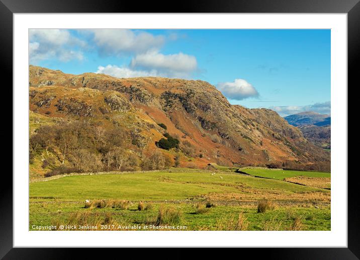 The Coniston Fells from Walna Scar Lake District Framed Mounted Print by Nick Jenkins