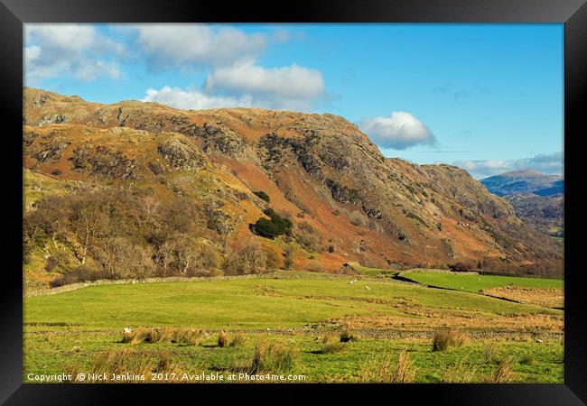 The Coniston Fells from Walna Scar Lake District Framed Print by Nick Jenkins