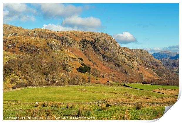 The Coniston Fells from Walna Scar Lake District Print by Nick Jenkins