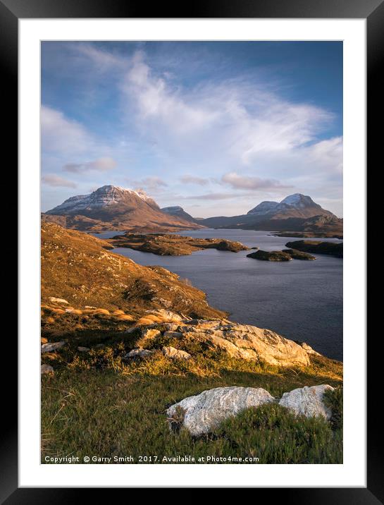 Cul Mor and Cul Beag, North West Highlands, Scotla Framed Mounted Print by Garry Smith