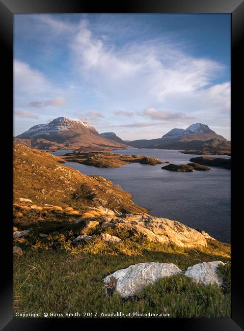 Cul Mor and Cul Beag, North West Highlands, Scotla Framed Print by Garry Smith