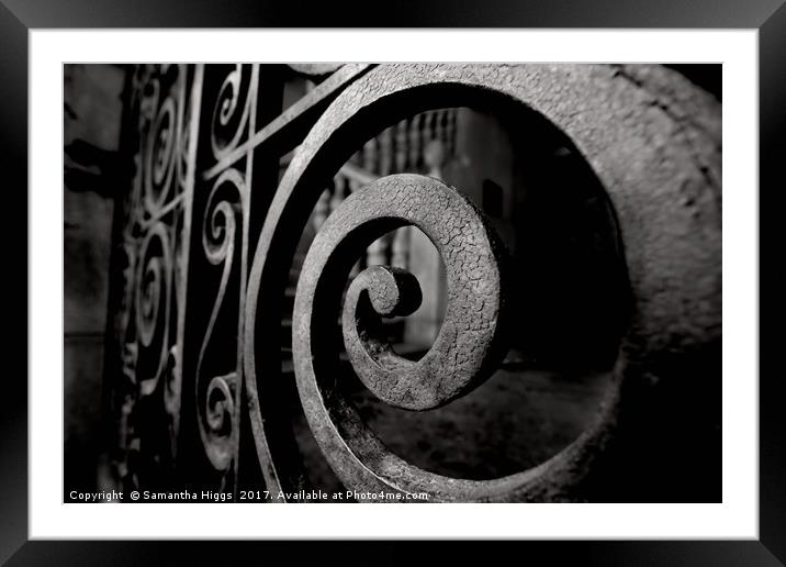 Iron Spiral Framed Mounted Print by Samantha Higgs
