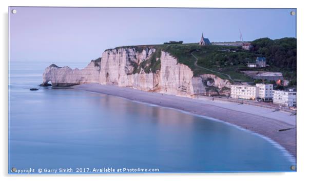 Les Falaises d'Etratat, Normandy, France. Acrylic by Garry Smith