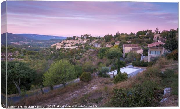 Bonnieux Dawn, Provence, France. Canvas Print by Garry Smith