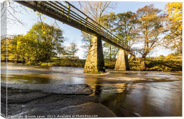 Bridge over the Esk Canvas Print by keith sayer