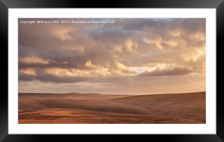 Sweeping view of Dartmoor's northern moor Framed Mounted Print by Bruce Little