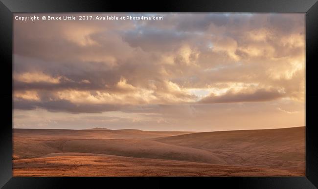 Sweeping view of Dartmoor's northern moor Framed Print by Bruce Little