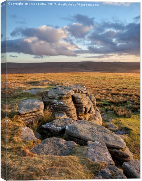 Portrait view from Dinger Tor Canvas Print by Bruce Little