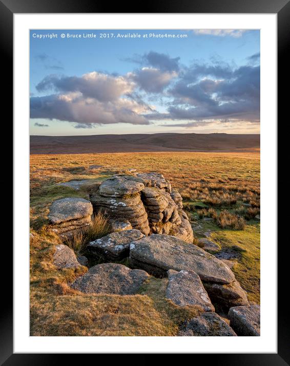 Portrait view from Dinger Tor Framed Mounted Print by Bruce Little