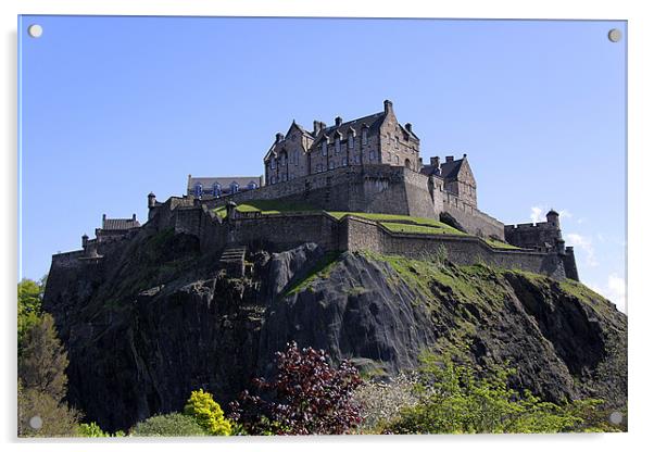 Edinburgh Castle Scotland Acrylic by Linda More