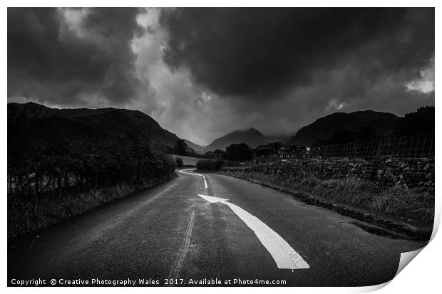 Borrowdale Road Arrow Print by Creative Photography Wales