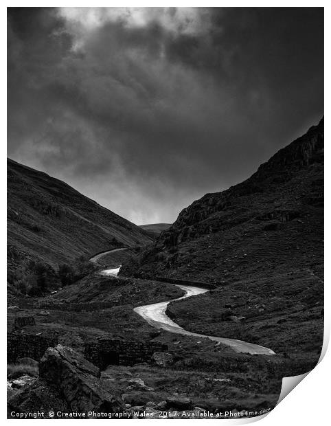 Light on Honister Pass Print by Creative Photography Wales