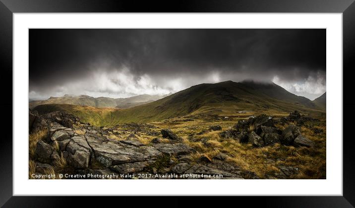 Great Gable Panorama  Framed Mounted Print by Creative Photography Wales