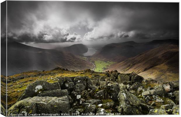 View from Great Gable Canvas Print by Creative Photography Wales