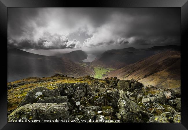 View from Great Gable Framed Print by Creative Photography Wales