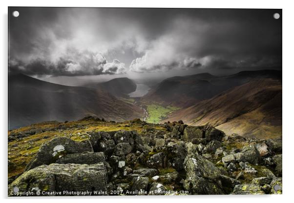 View from Great Gable Acrylic by Creative Photography Wales