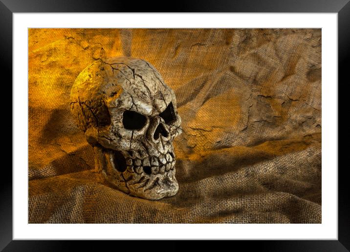 Skull And Sackcloth Framed Mounted Print by Steve Purnell