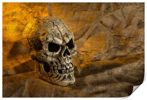 Skull And Sackcloth Print by Steve Purnell