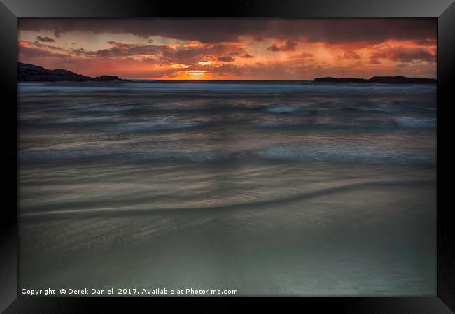 Trearddur Beach Framed Print by Derek Daniel