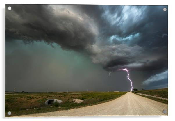 Demonic sky over Kansas Acrylic by John Finney