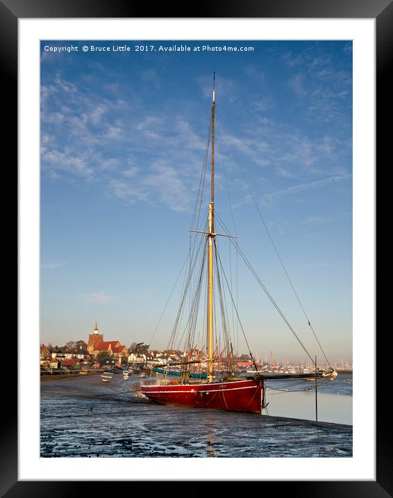 Serene Sailing Boat at Maldon Framed Mounted Print by Bruce Little