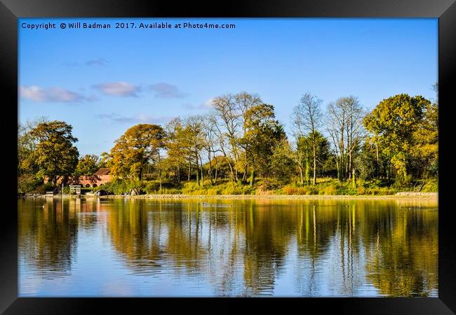 Chard Reservoir Somerset uk Framed Print by Will Badman