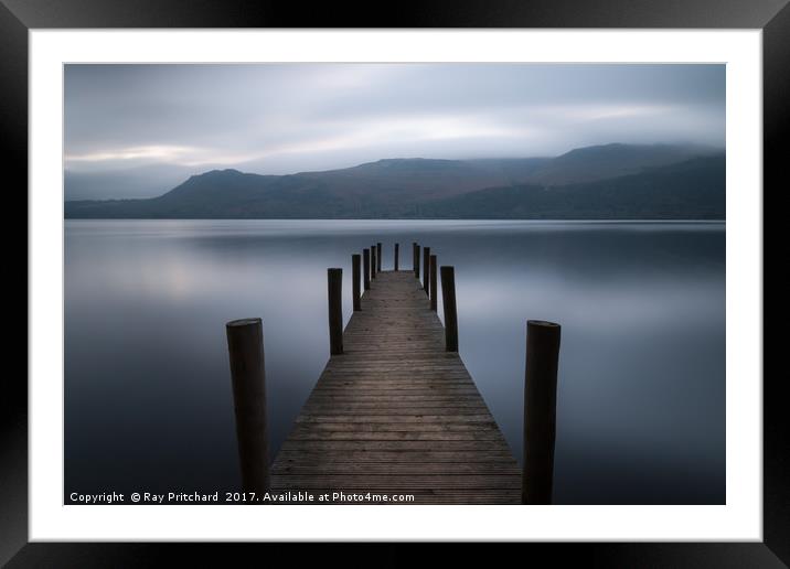 High Brandlehow Jetty Framed Mounted Print by Ray Pritchard