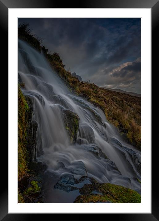 Brides Veil Waterfall Framed Mounted Print by Paul Andrews