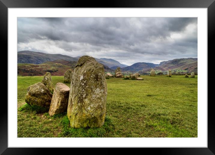 Castlerigg Stone Circle Framed Mounted Print by Sarah Couzens