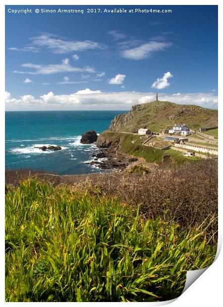 The Heinz monument, Cape Cornwall Print by Simon Armstrong