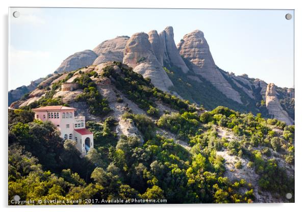 The Mountain of Montserrat Acrylic by Svetlana Sewell