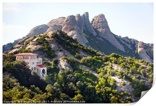 The Mountain of Montserrat Print by Svetlana Sewell