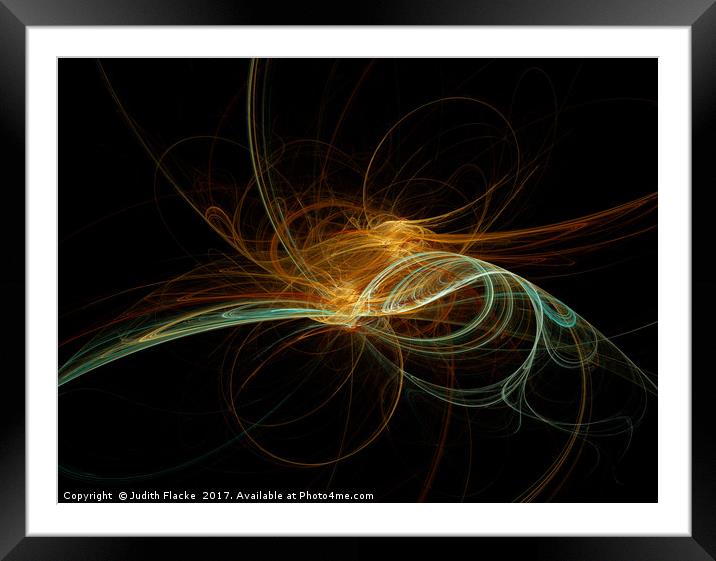 Abstract fractal art No 1 Framed Mounted Print by Judith Flacke
