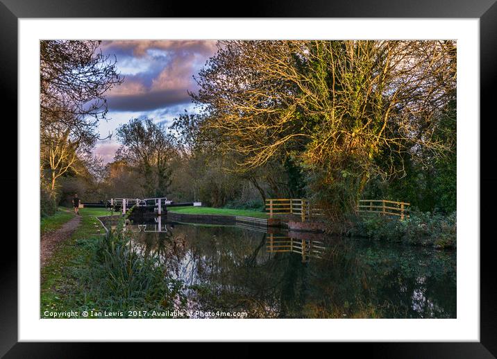 Autumn Reflections On The Kennet Framed Mounted Print by Ian Lewis