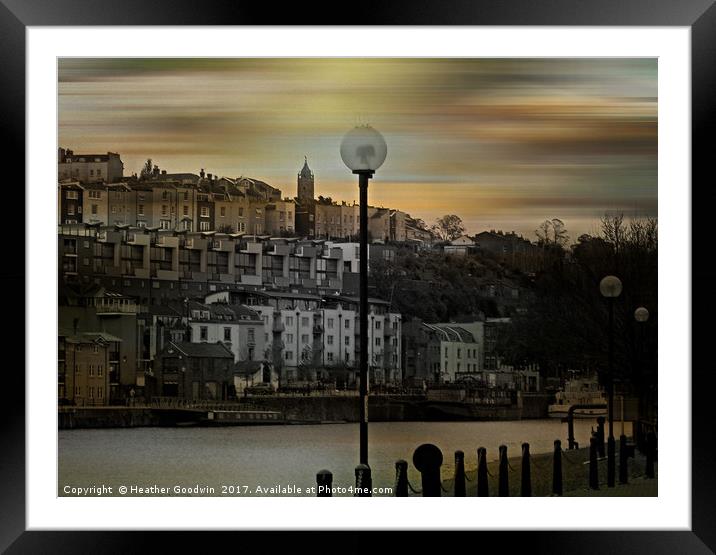 Bristol Harbour Side Framed Mounted Print by Heather Goodwin
