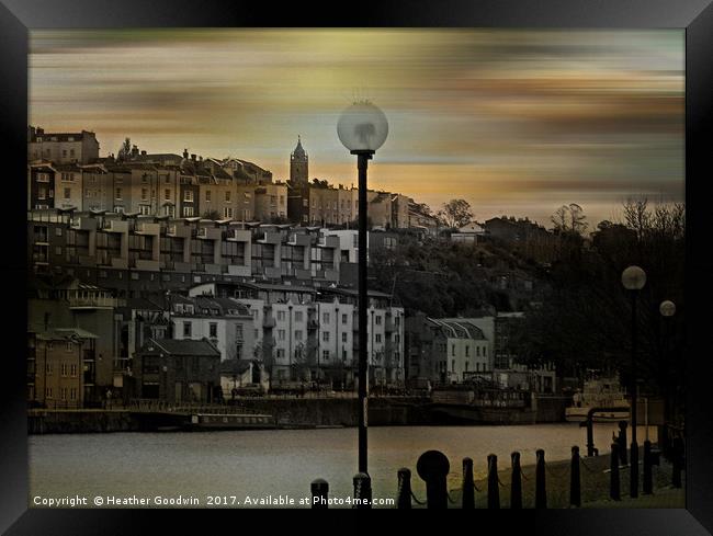 Bristol Harbour Side Framed Print by Heather Goodwin