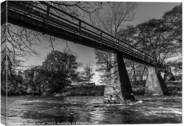 Bridge over the river Esk Canvas Print by keith sayer