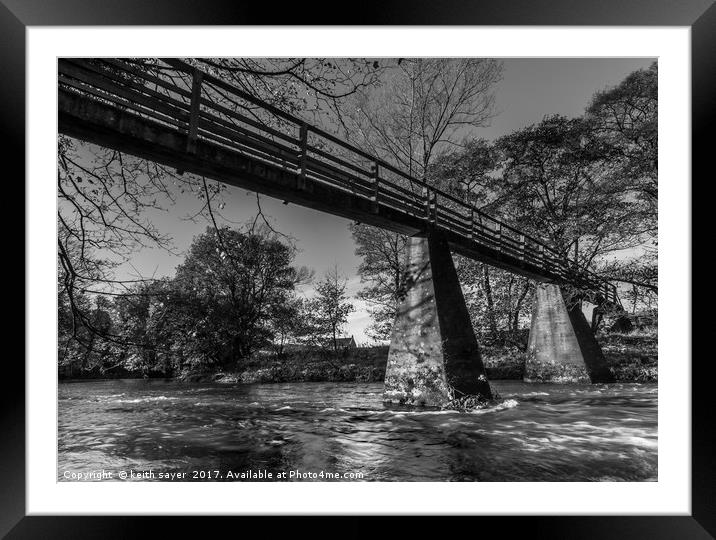 Bridge over the river Esk Framed Mounted Print by keith sayer