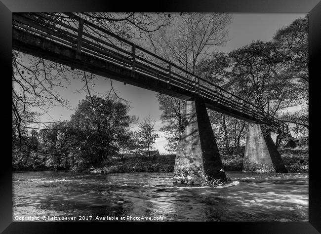 Bridge over the river Esk Framed Print by keith sayer