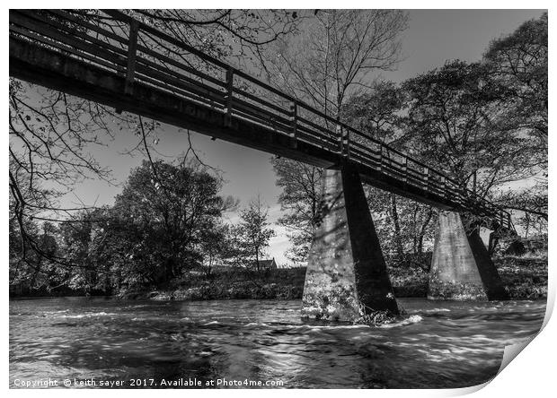 Bridge over the river Esk Print by keith sayer