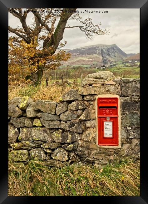 Country Lane Postbox Framed Print by Martyn Arnold
